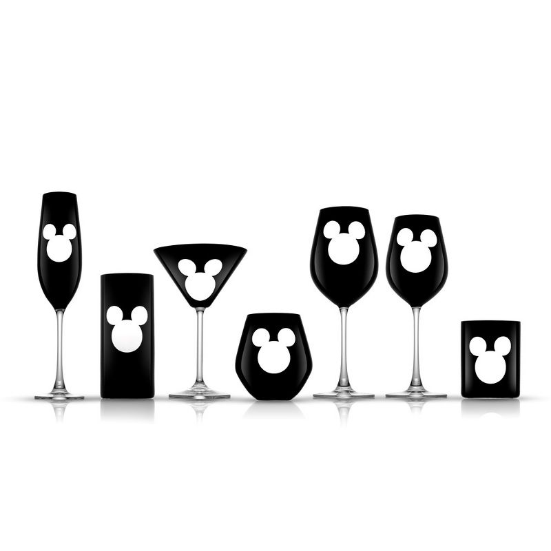 JoyJolt Disney Luxury Mickey Mouse Crystal Stemmed White Wine Glass - 16 oz - Set of 2, 4 of 6