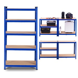 Tangkula Adjustable Heavy Duty 4/5 Level Garage Tool Shelf Storage 1600lb/2000lb Capacity - 1 of 4