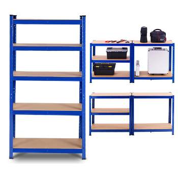 Tangkula Adjustable Heavy Duty 4/5 Level Garage Tool Shelf Storage 1600lb/2000lb Capacity