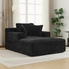 NicBex Modern Corduroy Upholstered Sofa Bed with Back Cushion & Removable Pillows,Fluffy Sleeper Chair for Living Room,Bedroom - 2 of 4