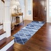 Area Rug Washable Non Slip Backing Boho Trellis Rug Low Pile Distressed Floor Carpet Retro Accent Rug for Living Room Bedroom - 2 of 4
