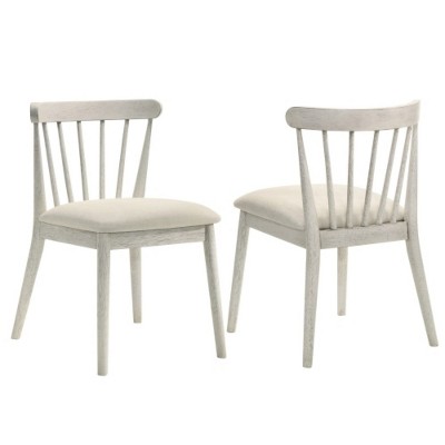 2 Pieces Set Dining Side Chair Rustic Modern Farmhouse Design Retro Design Easy to Assembly