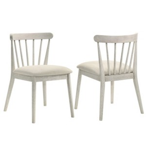 2 Pieces Set Dining Side Chair Rustic Modern Farmhouse Design Retro Design Easy to Assembly - 1 of 4
