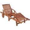 vidaXL Sun Lounger with Table Solid Acacia Wood - 3 of 4