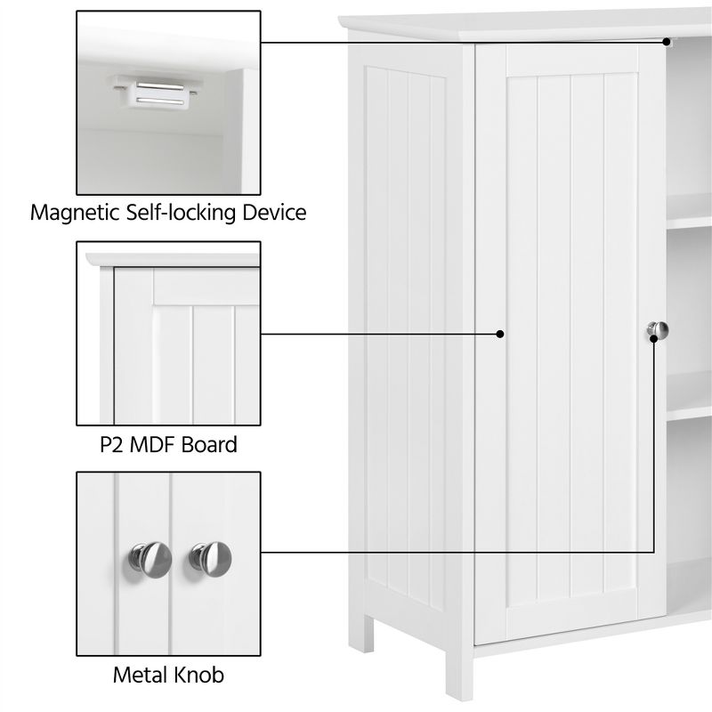 Yaheetech Free-Standing Bathroom Cabinet with Adjustable Shelves, 5 of 11