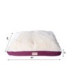 Armarkat M02HJH/MB-XXL Double Extra Large Pet Bed Mat With Poly Fill Cushion And Removable Cover, In Ivory & Burgundy, - 4 of 4