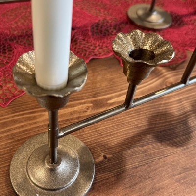 Antiqued Metal Cadelabra 12 hotsell ct tapers With Brass Finish Hearth and Hand Magnolia