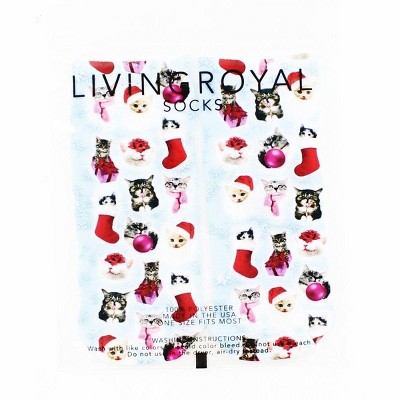 Living Royal Christmas Kitties Ankle Socks