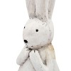 TopComfy Decorative Objects Textured White Magnesium Bunny Rabbit with Gold Accents Playful Character for Home and Garden, White, 16.3"*8.9"*21.5" - 3 of 4