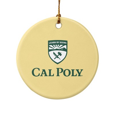 Cal Poly Primary Logo Porcelain Holiday Christmas Tree Ornament