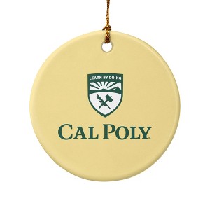 Cal Poly Primary Logo Porcelain Holiday Christmas Tree Ornament - 1 of 4