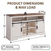 TV Stand for 65+ Inch TV, 33" Tall Farmhouse Entertainment Center with Sliding Barn Door, Wood TV Consoles for Living Room - 3 of 4