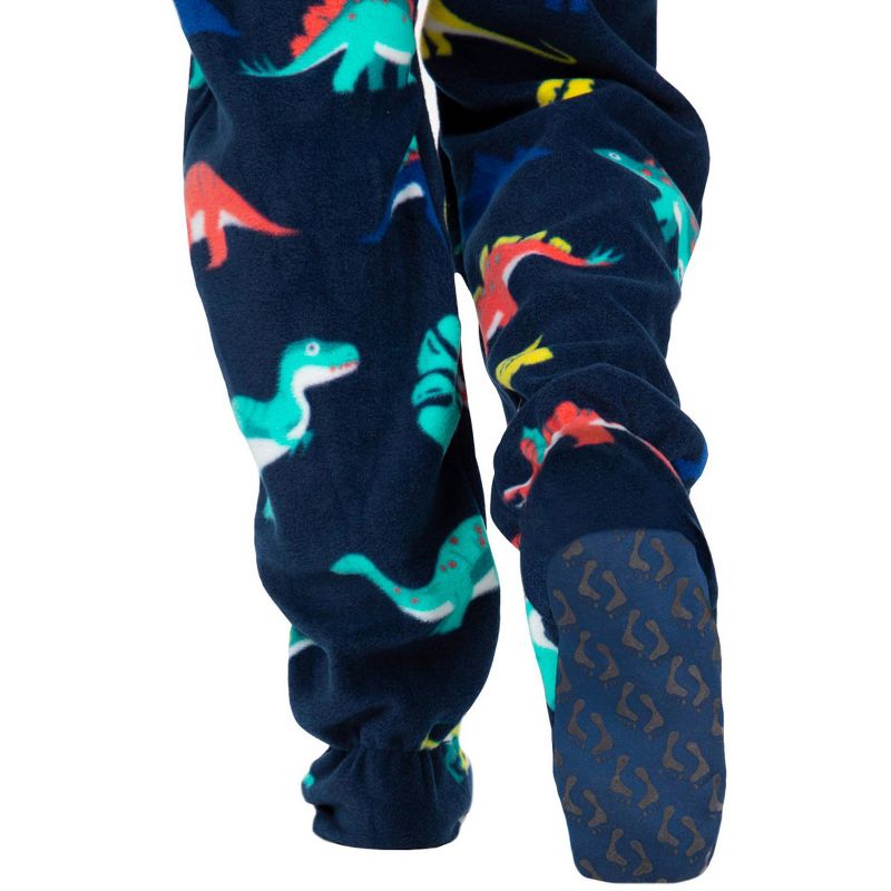 Footed Pajamas - Family Matching - Dinosaur Kingdom Hoodie Fleece Onesie For Boys, Girls, Men and Women | Unisex, 3 of 5