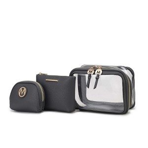 MKF Collection Laura Women's Cosmetic Punch 10 Pcs Sets, Small Travel Makeup Bag by Mia k - 1 of 4
