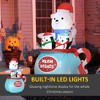 5ft Inflatable Christmas Bear and Penguins with LED Lights for Outdoor Holiday Yard Décor - 4 of 4