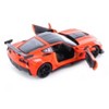 2019 Chevrolet Corvette ZR1 Orange with Black Accents 1/24 Diecast Model Car by Motormax - 3 of 3