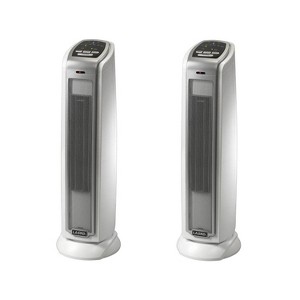 Lasko 1500W Portable Electronic Thermostat Ceramic Tower Space Heater (2 Pack) - 1 of 4