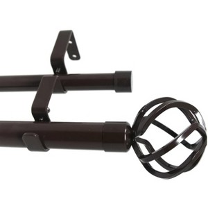 Urbanest Zeffoli Manhattan 1-inch 3-4 inch Double Drapery Curtain Window Rod Set - 1 of 4