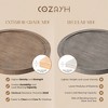 COZAYH Pedestal Tray Top End Table for Drinks, Lamps or Plants, Brown, Set of 2 - 3 of 4