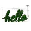Sevobal Wall Art Hello Letter Art Moss Wall Decor For Trendy Stylish Home Indoor Accents With Vibe Charm, Green, 36.9"*18.4"*4.6" - 2 of 4