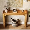 Lantine Solid Wood 41.3-Inch Console Table for Entryway, Farmhouse Sofa Table Behind Couch with Parquet Top for Living Room, Foyer, Hallway - 2 of 4