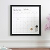 Martha Stewart Magnetic Monthly Calendar Dry Erase Board with Woodgrain Frame Black: Office Desk Organization & Drawer Set - 2 of 4