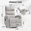 Heat Massage Manual Recliner Chair with Rocker and Swivel in Fabric for Living Room - 2 of 4