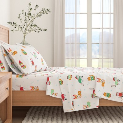 100% Cotton Christmas Flannel Sheets - Great Bay Home