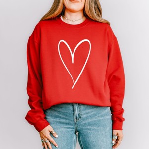 Simply Sage Market Hand Drawn Heart Sweatshirt - 1 of 4