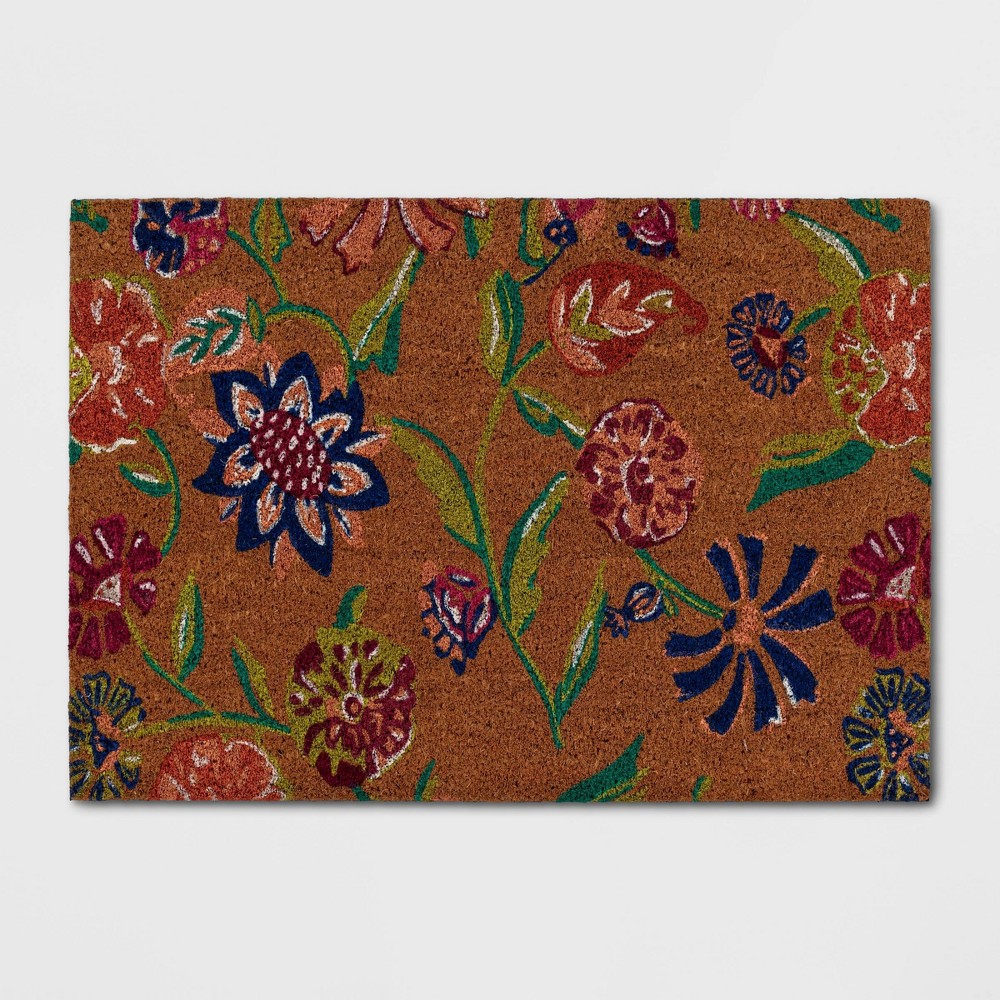 Photos - Doormat 1'6"x2'6" Floral  - Threshold™