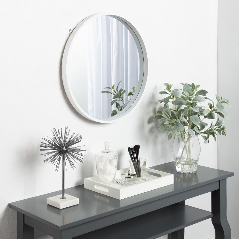 Travis Round Wood Accent Wall Mirror - Kate and Laurel All Things Decor, 5 of 12