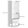 HOMLUX 3/4-Tier Kids Toy Storage Organizer Wooden Children's Bookcase Display Bookshelf,White - 3 of 4