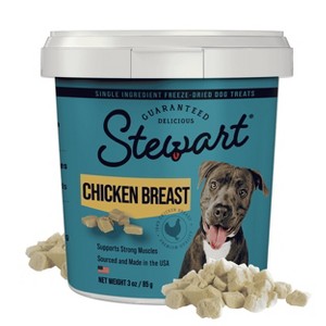 Stewart Freeze-Dried Chicken Breast Dog Treat - 3oz Tub - 1 of 4