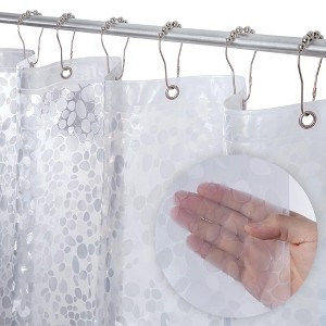 LiBa Premium 8G PEVA Bathroom Shower Curtain Liner - Waterproof, Non-Toxic, Thick Plastic with Rustproof Grommets - 1 of 4
