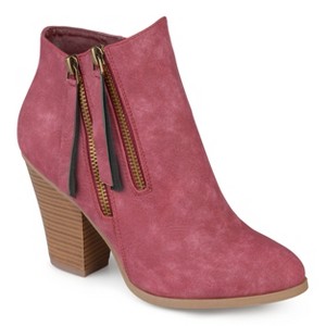 Journee Collection Womens Vally Inside Zip Stacked Heel Booties - 1 of 4