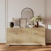 SAINTCY Modern Mid-Century Sideboard Cabinet with 4 Fluted Doors, LED-Lit TV Stand & Coffee Bar Storage for Living Room, Dining Room & Hallway - 3 of 4
