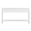 YOOCOZZ 60" Long Solid Wood Rustic Console Table with Bottom Shelf and two Different Size Drawers for Storage - 3 of 4