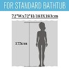 LunaLulinlk Gray Shower Curtain with Hooks - 4 of 4
