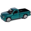 2005 Chevrolet Silverado SS Custom Pickup Truck Teal Metallic "Muscle Trucks" Series 1/64 Diecast Model Car by Auto World - 2 of 4