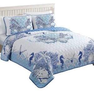 Collections Etc Beach Delight Quilt Set - 1 of 3