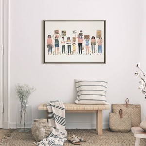 23" x 33" Sylvie Climate March by Sara Boccaccini Meadows Framed Wall Canvas - Kate & Laurel: Modern Decor, Eco Theme - 1 of 4