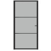 vidaXL Interior Door 40.4"x79.3" Black Matt Glass and Aluminum - 3 of 4