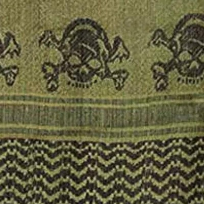 olive drab & black skull