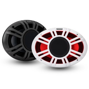 Kicker 48KMXL69 6x9" 4-Ohm RGB LED KMXL Horn-Loaded Marine Coaxial Speakers, Pair - 1 of 4