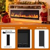 TackView 80" Electric Fireplace, Smart Recessed or Wall-Mounted, WiFi Control, Dual Heat 750/1500W, Adjustable Flame Colors, Touch Screen, Timer - 4 of 4