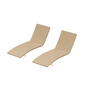 WestinTrends Outdoor Patio Chaise Lounge Cushions All Weather Resistant (Set of 2) - 1 of 4