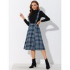 INSPIRE CHIC Women's Vintage Plaid A-Line Tartan Suspender Midi Skirt - 4 of 4