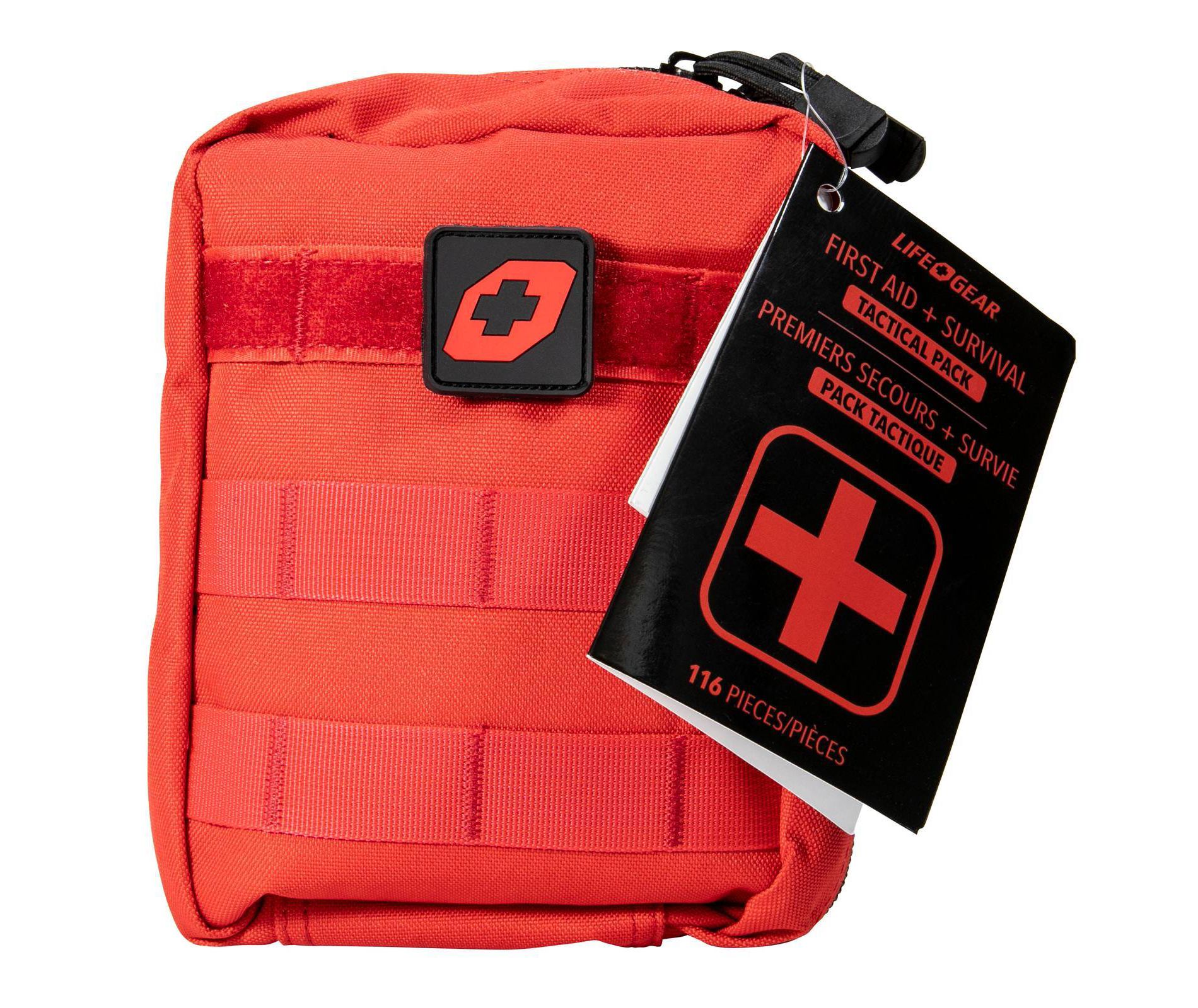 Life Gear 117pc First Aid Survival Kit Soft Dry Bag: Camping Gear Emergency Supplies for Car & Outdoor Preparedness