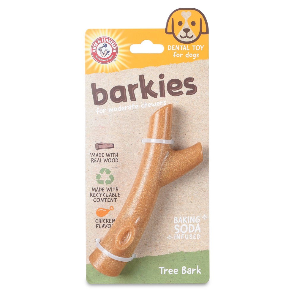 Arm & Hammer PP+Pine Saw Dust Tree Bark Dog Toy - Chicken Flavor - 7"