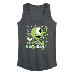 Women's - Disney - Mike Yay It's My Birthday Graphic Racerback Tank - 1 of 4